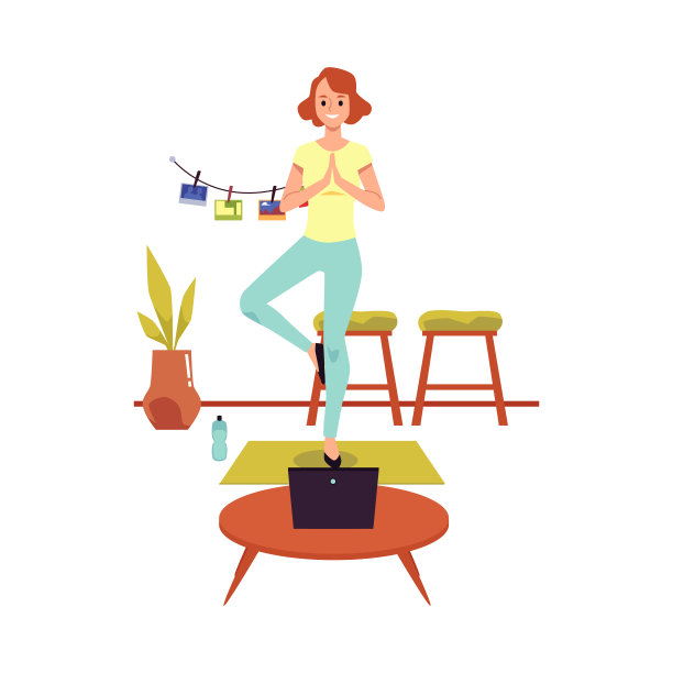 平孤立一个女孩在做图片下载