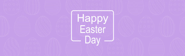 紫色复活节背景与节日元素向量图片下载