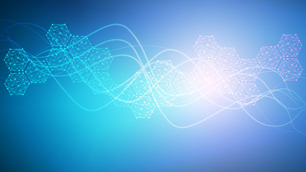 六角形抽象背景大数据图片下载