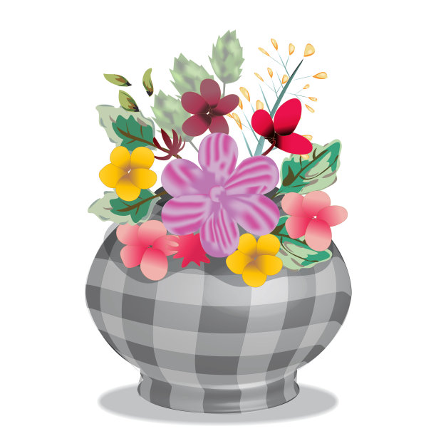 花瓶中的插花图片下载