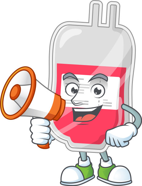 一个用扩音器说话的血包照片图片下载