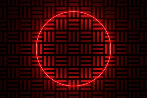 红色霓虹灯照亮的现代空白抽象背景图片下载