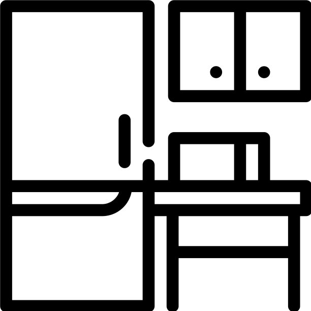 共同工作的荔枝家具线条图标图片下载