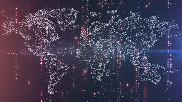 发光的数字地图图片下载