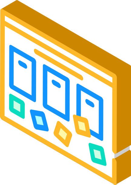 任务板等距图标颜色图片下载
