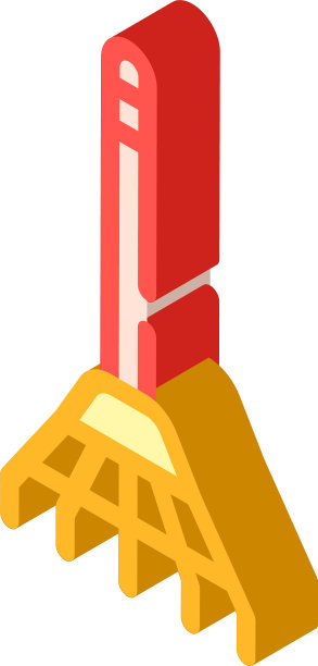 耙具等距图标颜色图片下载