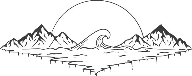 山、海、太阳呈菱形图片下载