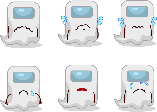 鬼在我们中间白色的卡通人物带着悲伤图片下载