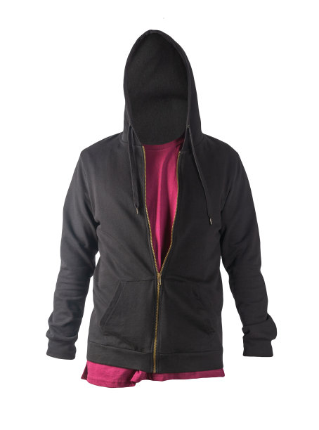 运动衫与铁拉链与帽衫和t恤孤立的白色背景。运动风格图片下载