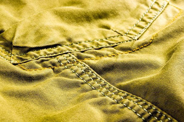 衣服项目石洗棉织物纹理接缝，扣，钮扣和铆钉，宏观图片下载