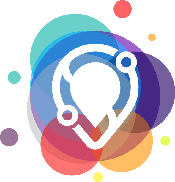 彩点科技标志线点标志设计图片下载