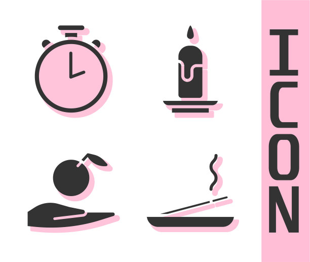 手拿有香味的水疗棒秒表苹果图片下载