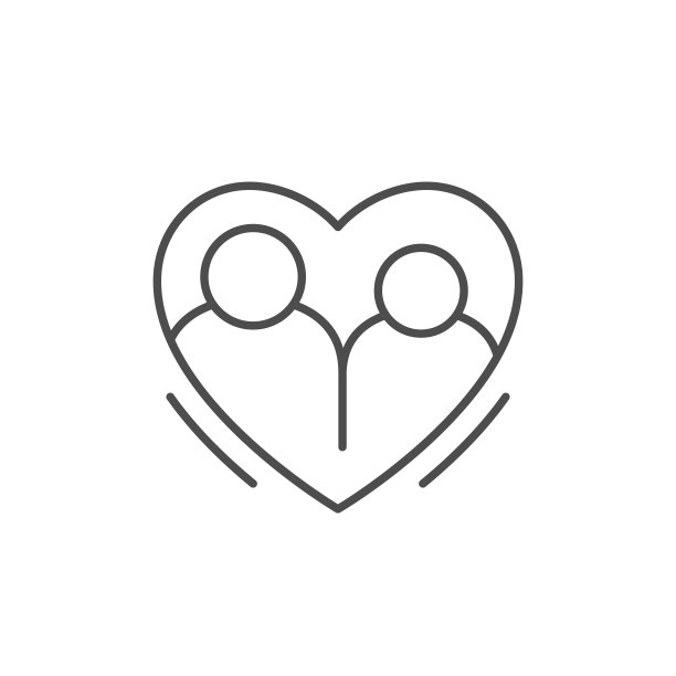 爱情线的图标和浪漫的概念图片下载