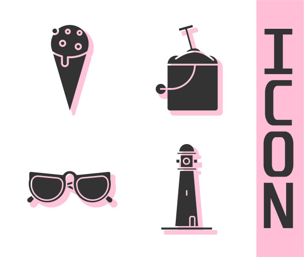 灯塔冰淇淋装在华夫蛋筒玻璃杯里图片下载