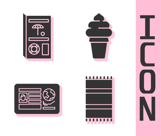 附有沙滩毛巾旅游手册和护照图片下载