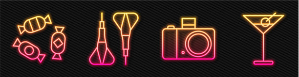 设线照相照相机糖果飞镖和箭图片下载