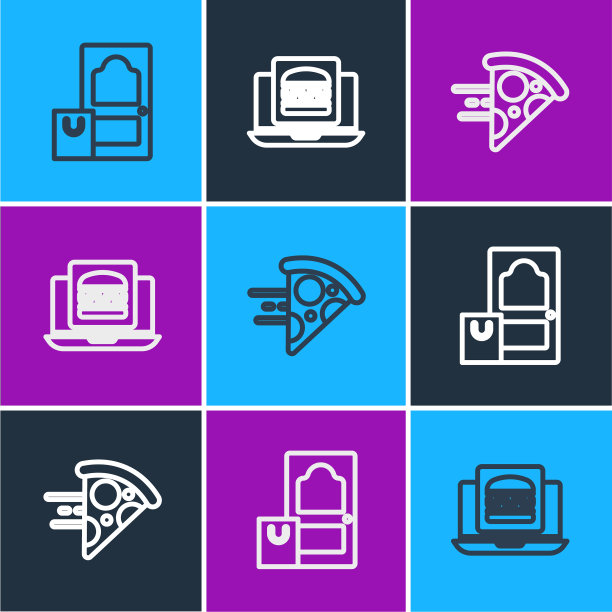 设线上订披萨和外卖图片下载