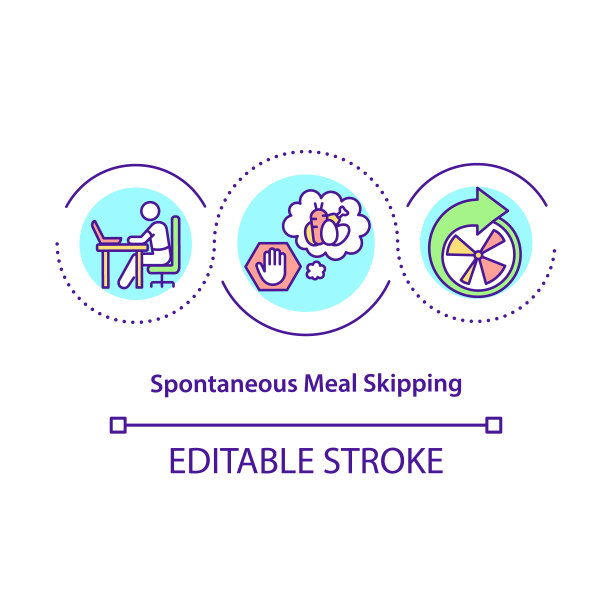 自发性膳食跳过概念图标图片下载