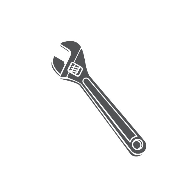 水管扳手字形图标，图片下载