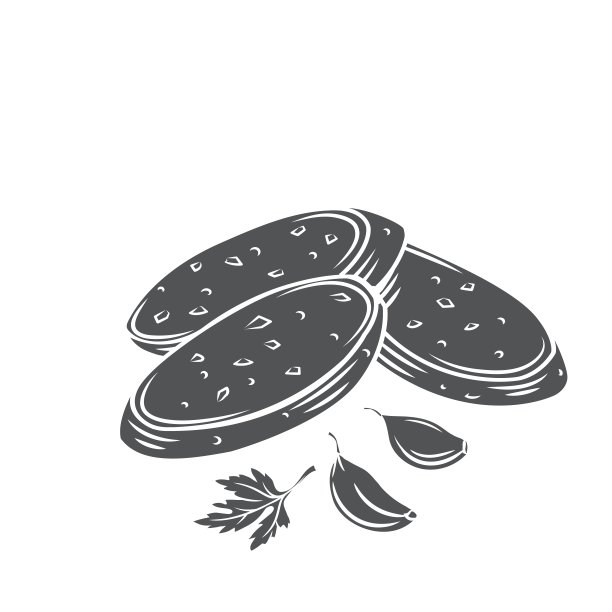 脆蒜面包配蒜瓣图片下载