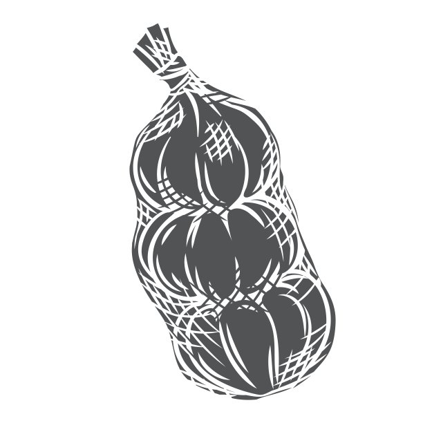 大蒜在网袋字形图标图片下载