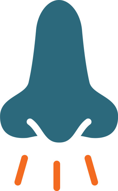 嗅觉彩色图标呼吸吸气图片下载