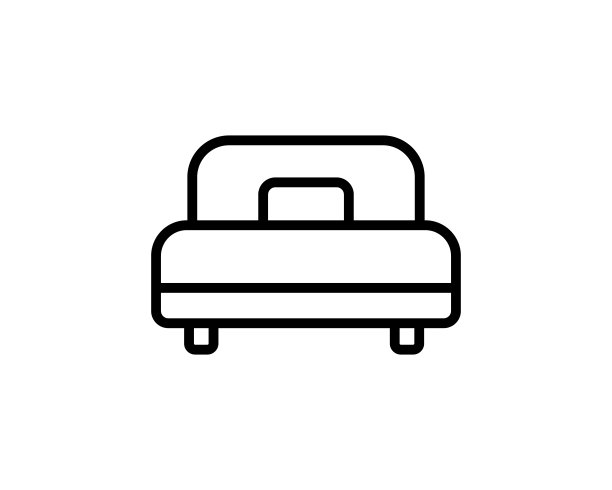 床矢量图标，卧室符号。现代，简单的平面矢量插图网站或移动应用程序图片下载