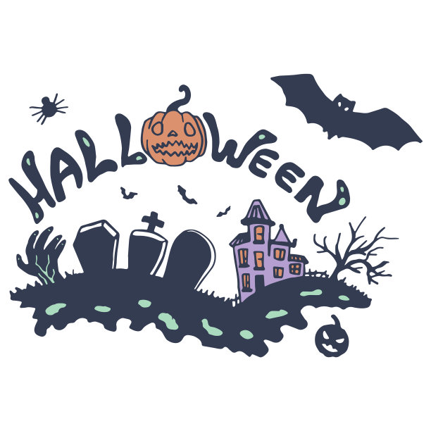 万圣节海报上的白色孤立的背景图片下载