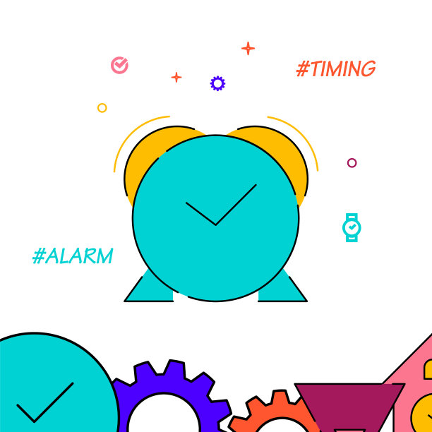 闹钟填充线图标简单图片下载