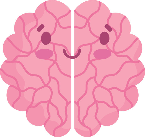 人脑卡通漫画孤立图标风格图片下载