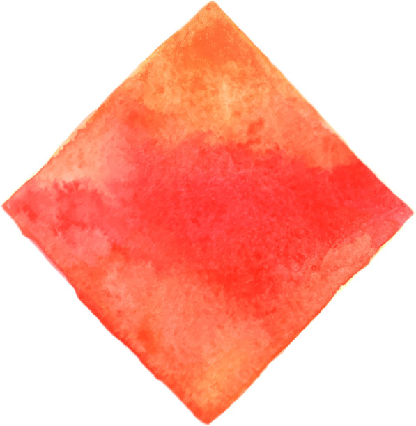 抽象的红色和橙色方形水彩图片下载