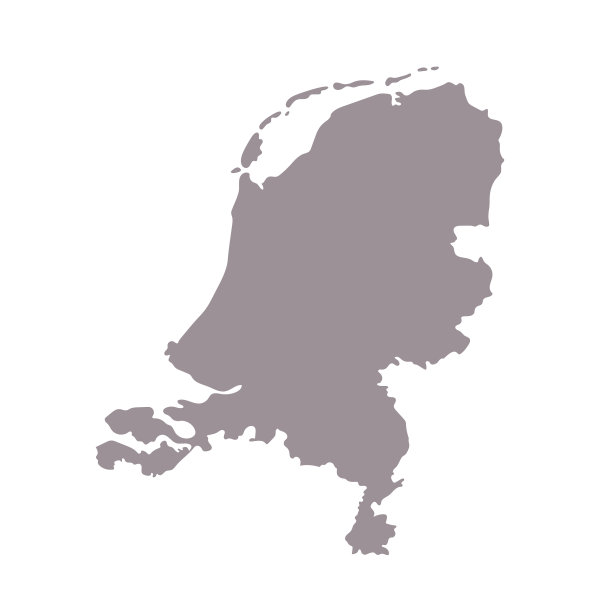 荷兰空白地图剪影图片下载