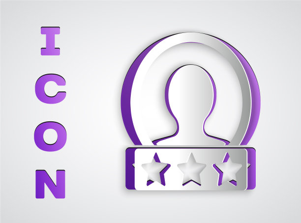 剪纸创建帐户屏幕上孤立的图标图片下载