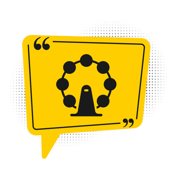 黑色伦敦眼图标孤立在白色背景图片下载