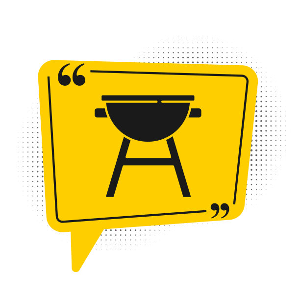 黑色烧烤架图标孤立在白色图片下载
