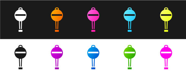 设置拨浪鼓图标隔离在黑色和图片下载