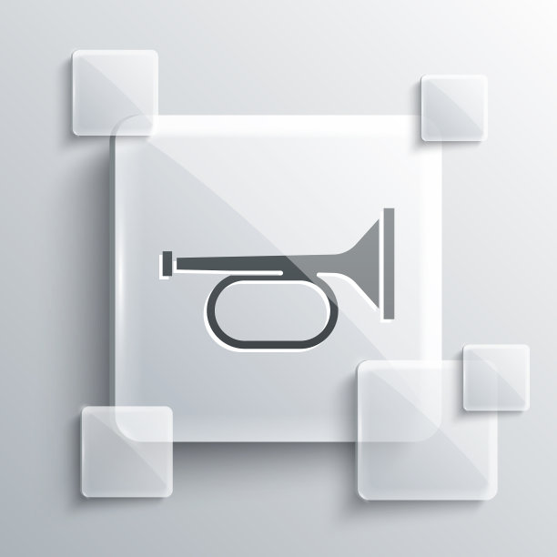 灰色喇叭图标孤立在灰色背景图片下载