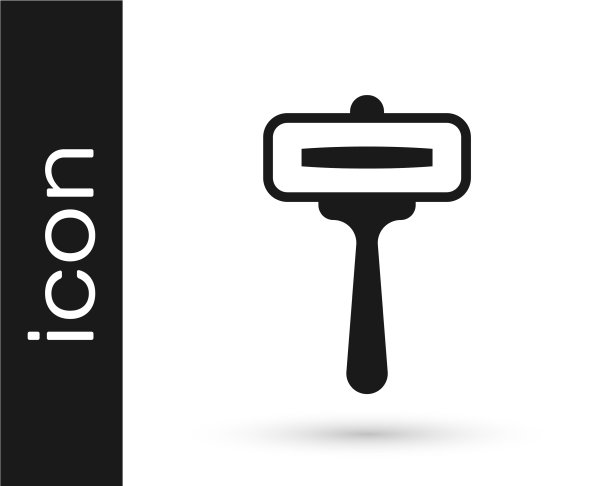 黑色剃须剃须刀图标孤立在白色图片下载