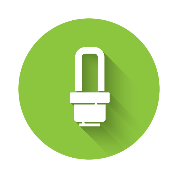 白色led灯泡图标隔离与长图片下载