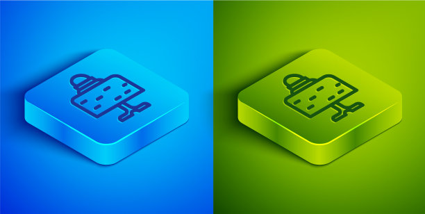 等距线魔术球在桌面上图标孤立图片下载