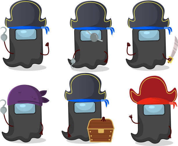 卡通人物鬼在我们中间黑着图片下载