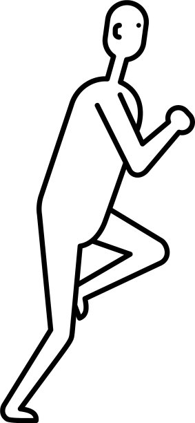 跑步人的平面图标孤立在白色图片下载