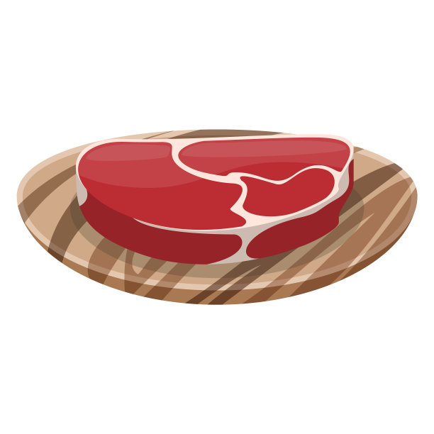 白底上的新鲜牛排图片下载