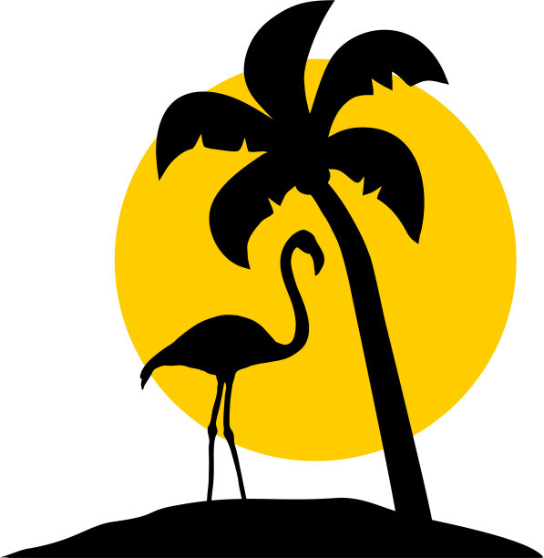 火烈鸟棕榈图片下载