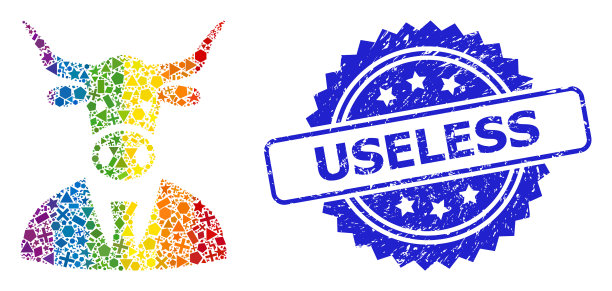 擦伤了无用的印章和明亮的几何奶牛图片下载