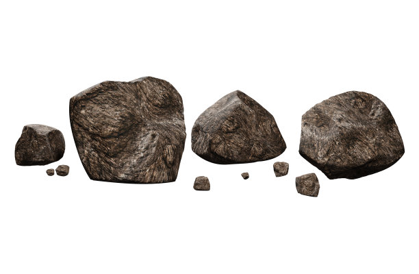 岩石孤立的白色背景。3 d渲染插图。图片下载