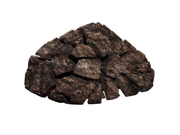 岩石孤立的白色背景。3 d渲染插图。图片下载