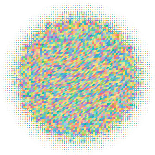 随机彩色点半色调半色调元素图片下载