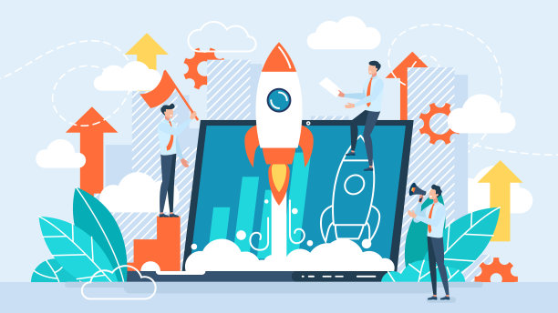 启动新的商业项目。开发过程。创新产品，创意理念。创业启动，创业创业，创业理念。孤立概念创意插图图片下载