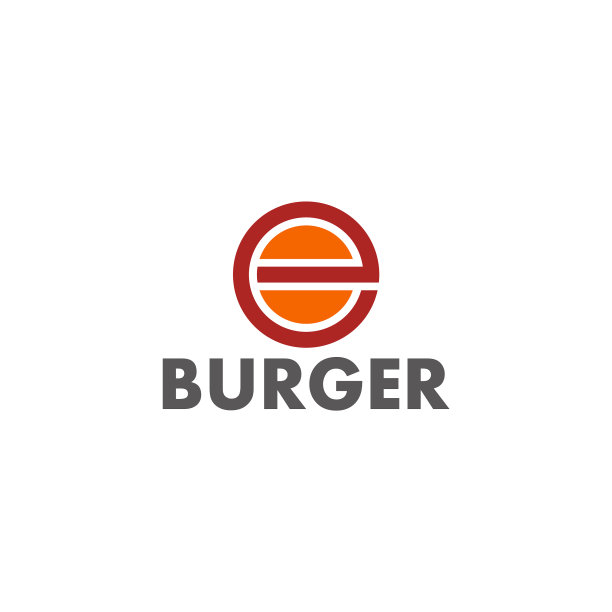 字母汉堡形状简单的几何标志图片下载